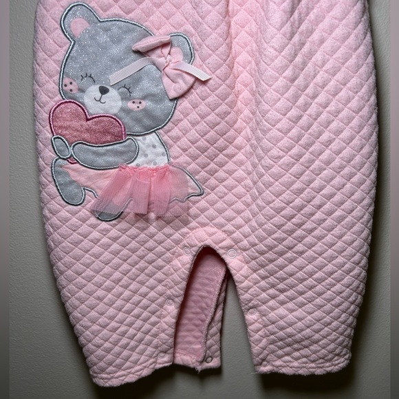 Limonada Pink and White Baby Girl Two Piece Jumpsuit Set Size 9 Months - Picture 7 of 11